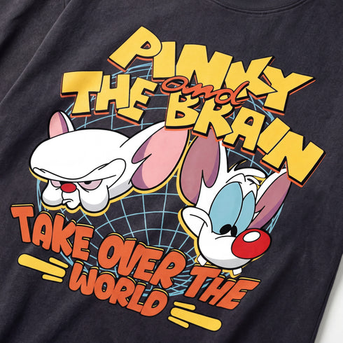 Pinky and The Brain Take Over The World Premium Oversized T-Shirt (Unisex)
