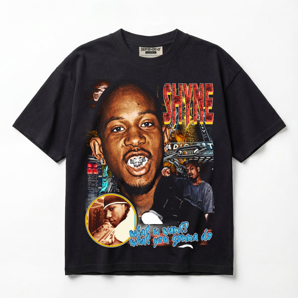 Shyne Bad Boyz Vintage Premium Oversized Double-Sided T-Shirt