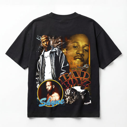 Shyne Bad Boyz Vintage Premium Oversized Double-Sided T-Shirt (Unisex)