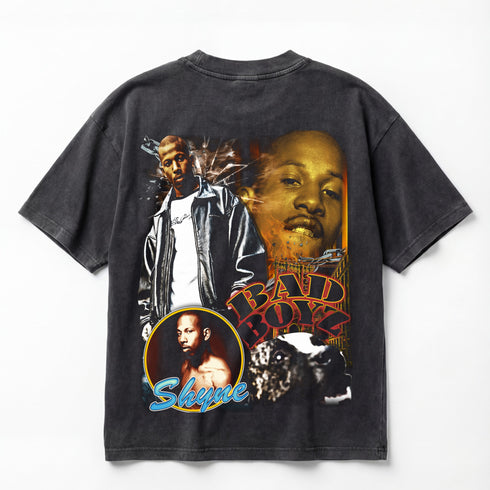 Shyne Bad Boyz Vintage Premium Oversized Double-Sided T-Shirt (Unisex)