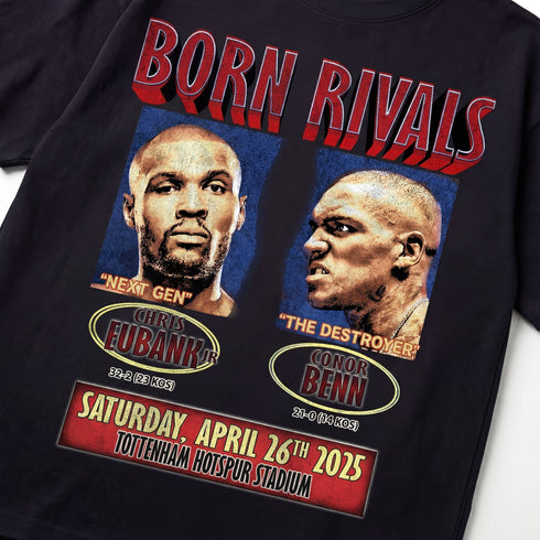 Chris Eubank Jnr v Conor Benn Born Rivals Vintage Premium Oversized T-Shirt (Unisex)