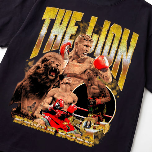 Brian The Lion Rose Premium Oversized T-Shirt (Unisex)