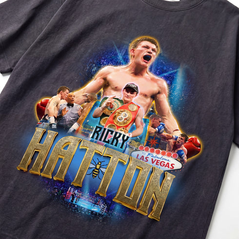 Ricky Hatton The Hitman Hatton Legacy Premium Oversized Double-Sided T-Shirt (Unisex)