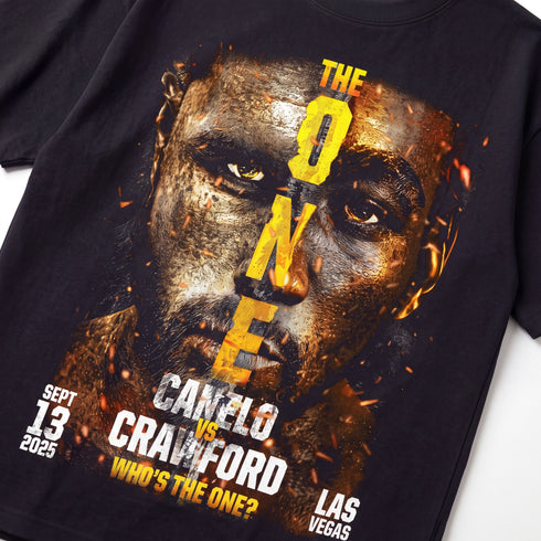 Canelo Álvarez vs Terence Crawford The One Vs Who's The One? Premium Oversized T-Shirt (Unisex)