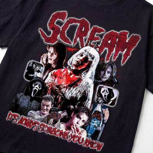 Scream It’s Always Someone You Know JHorror87 Exclusive Premium Oversized T-Shirt (Unisex)