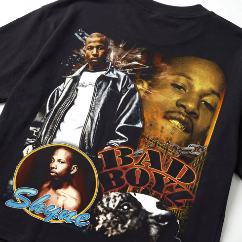 Shyne Bad Boyz Vintage Premium Oversized Double-Sided T-Shirt (Unisex)