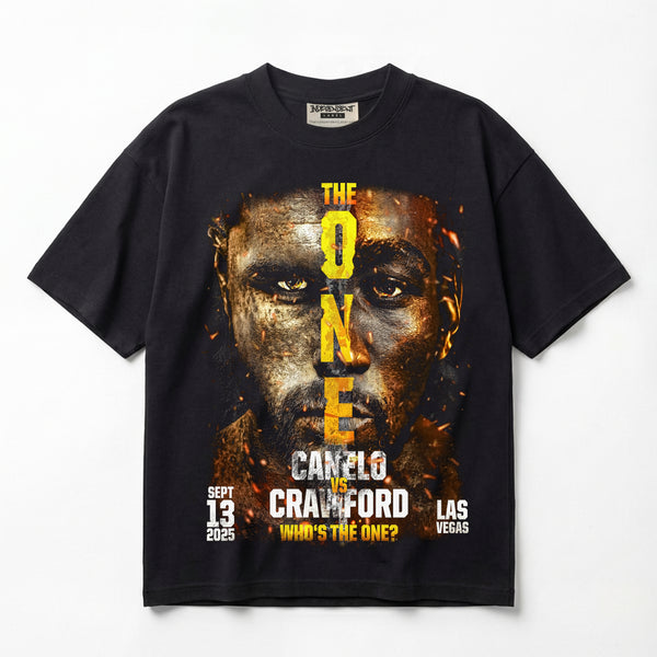 Canelo Álvarez vs Terence Crawford The One Vs Who's The One? Premium Oversized T-Shirt (Unisex)