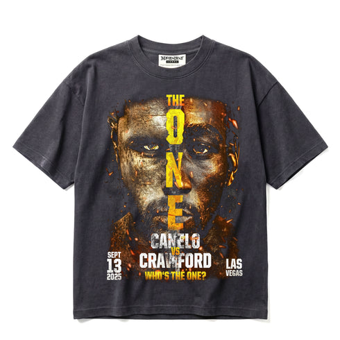 Canelo Álvarez vs Terence Crawford The One Vs Who's The One? Premium Oversized T-Shirt (Unisex)