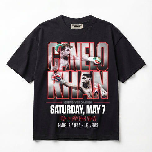Canelo Álvarez vs Amir Khan Middleweight World Championship Premium Oversized T-Shirt (Unisex)