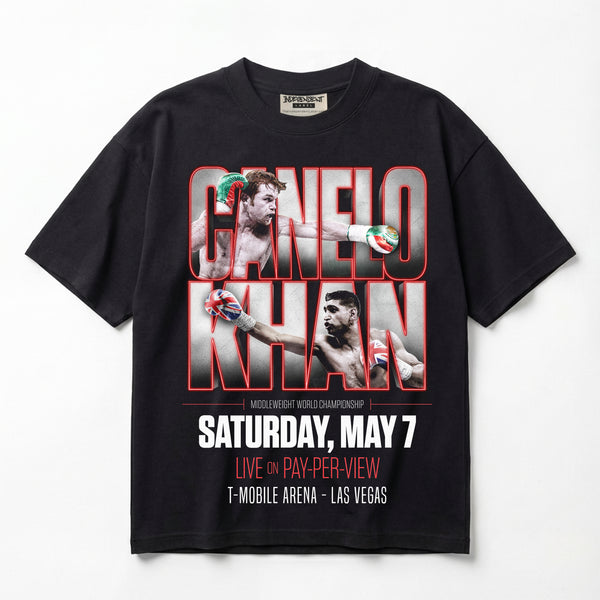 Canelo Álvarez vs Amir Khan Middleweight World Championship Premium Oversized T-Shirt (Unisex)