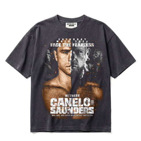 Canelo Álvarez vs Billy Joe Saunders Face The Fearless Premium Oversized T-Shirt (Unisex)
