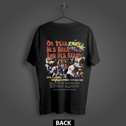 Crash Bandicoot Warped Back in Action Vintage Retro Premium Oversized Double-Sided T-Shirt (Unisex)