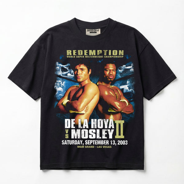 Oscar De La Hoya vs Shane Mosley II Redemption Premium Oversized T-Shirt (Unisex)