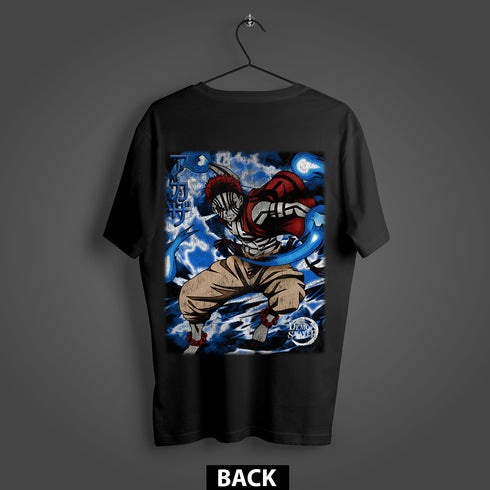 Demon Slayer Akaza Upper Moon 3 Premium Oversized Double-Sided T-Shirt( Unisex)