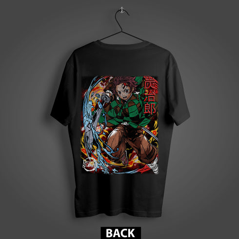 Demon Slayer Tanjiro Kamado Premium Oversized Double-Sided T-Shirt (Unisex)