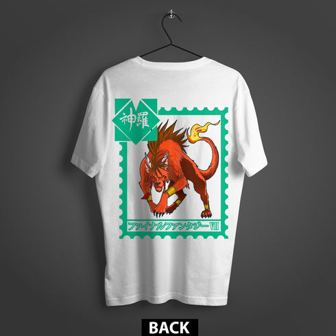 Final Fantasy VII RED XIII "The Guardian of Cosmo Canyon" Premium Oversized Double-Sided T-Shirt