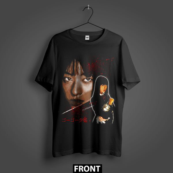 Kill Bill Gogo Yubari Schoolgirl Assassin Premium Oversized Double-Sided T-Shirt (Unisex)