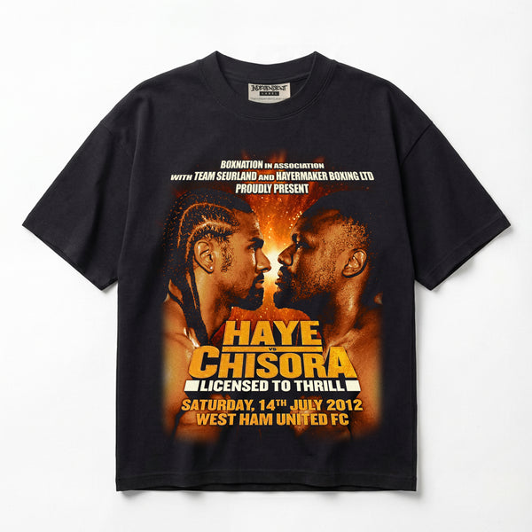 David Haye vs Derek Chisora Licensed to Thrill Premium Oversized T-Shirt (Unisex)