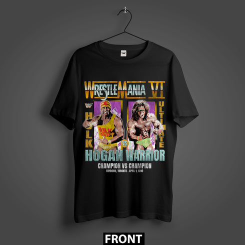 Hulk Hogan vs. Ultimate Warrior VI The Ultimate Challenge Premium Oversized Double-Sided T-Shirt (Unisex)