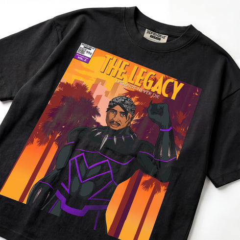 TuPac Shakur The Legacy Multiverse Label Vol 2 Premium Premium Oversized T-Shirt (Unisex)