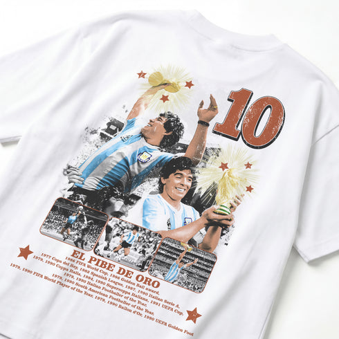 Diego Maradona El Pibe de Oro Premium Oversized Double-Sided T-Shirt (Unisex)
