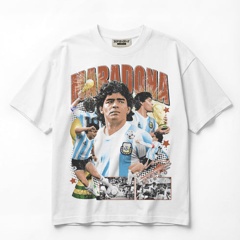 Diego Maradona El Pibe de Oro Premium Oversized Double-Sided T-Shirt (Unisex)