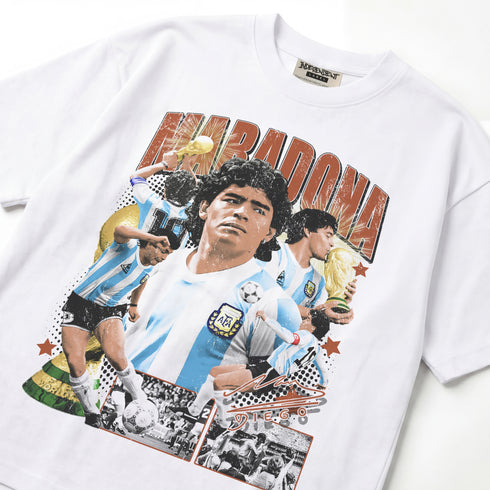 Diego Maradona El Pibe de Oro Premium Oversized Double-Sided T-Shirt (Unisex)