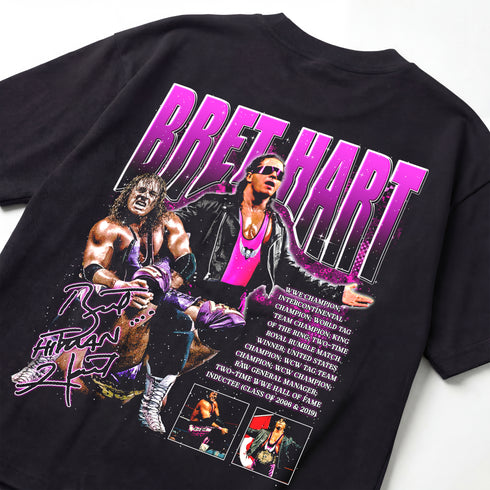 Bret Hitman Hart Excellence of Execution Premium Oversized Double-Sided T-Shirt (Unisex)