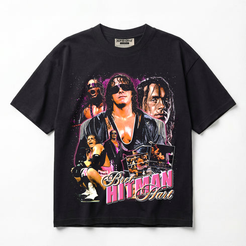 Bret Hitman Hart Excellence of Execution Premium Oversized Double-Sided T-Shirt (Unisex)