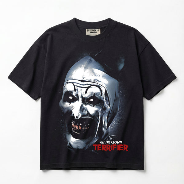 Terrifier Art the Clown Premium Oversized Double-Sided T-Shirt (Unisex)