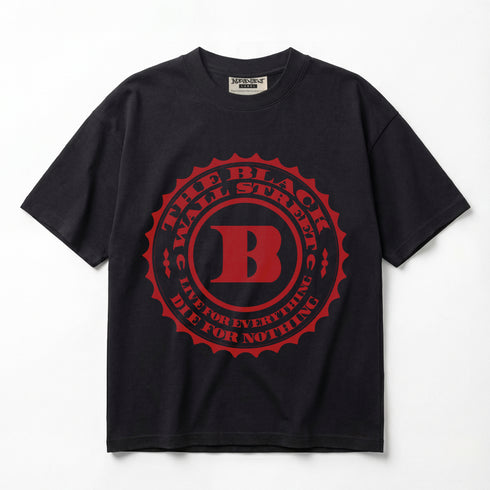 The Game Black Wall Street Live For Everything Die For Nothing Classic Logo Premium Oversized T-Shirt (Unisex)