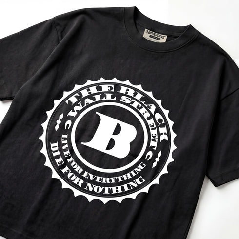The Game Black Wall Street Live For Everything Die For Nothing Classic Logo Premium Oversized T-Shirt (Unisex)