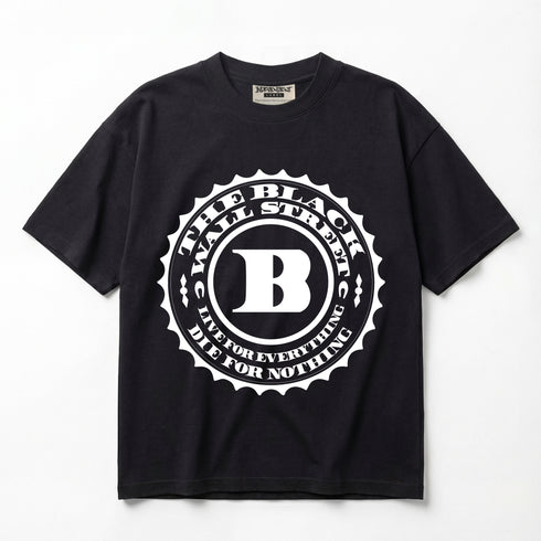 The Game Black Wall Street Live For Everything Die For Nothing Classic Logo Premium Oversized T-Shirt (Unisex)