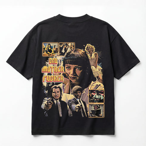 Pulp Fiction God Damn Classic Premium Oversized Double-Sided T-Shirt (Unisex)