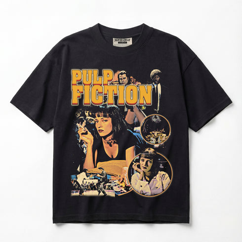 Pulp Fiction God Damn Classic Premium Oversized Double-Sided T-Shirt (Unisex)