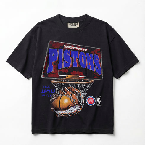 Detroit Pistons Bad Boys Era Champions Tribute Premium Oversized Double-Sided T-Shirt (Unisex)