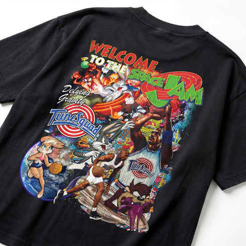 Space Jam 1996 Defying Gravity Michael Jordan Premium Oversized Double-Sided T-Shirt (Unisex)
