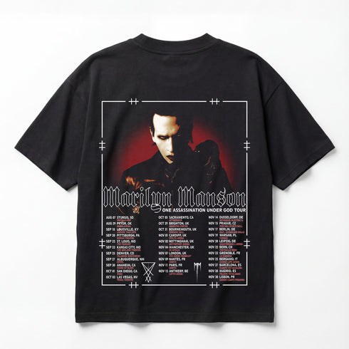 Marilyn Manson One Assassination Under God Tour Premium Oversized Double-Sided T-Shirt (Unisex)