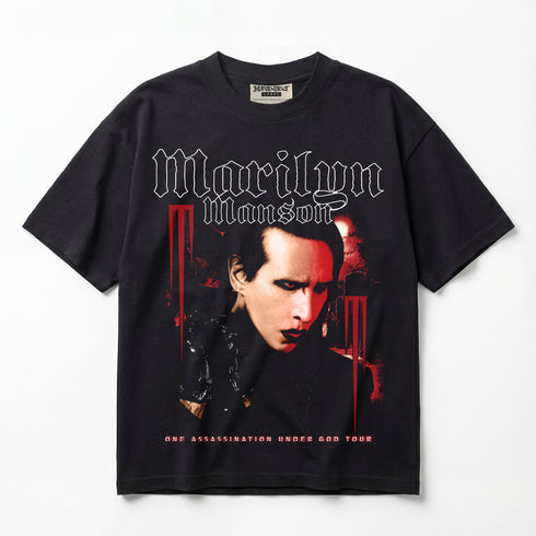 Marilyn Manson One Assassination Under God Tour Premium Oversized Double-Sided T-Shirt (Unisex)