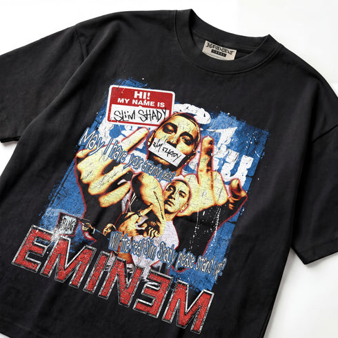 Eminem 90s Slim Shady Please Stand Up Throwback Premium Oversized T-Shirt (Unisex)