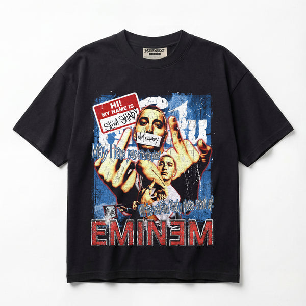 Eminem 90s Slim Shady Please Stand Up Throwback Premium Oversized T-Shirt (Unisex)