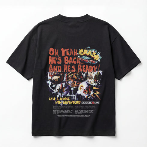 Crash Bandicoot Warped Back in Action Vintage Retro Premium Oversized Double-Sided T-Shirt (Unisex)
