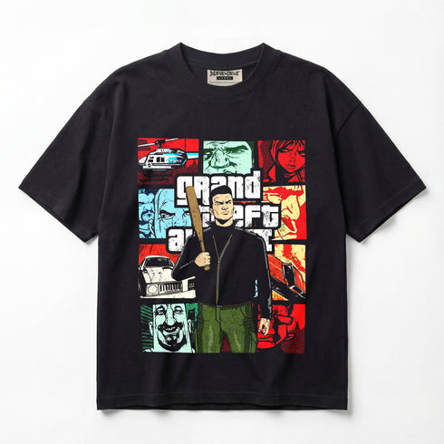 Grand Theft Auto III Liberty City Outlaws Retro Gaming Premium Oversized Double-Sided T-Shirt (Unisex)