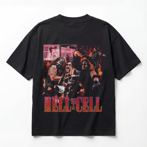 Hell in a Cell 1998 Undertaker vs. Mankind King of the Ring Premium Oversized Double-Sided T-Shirt (Unisex)