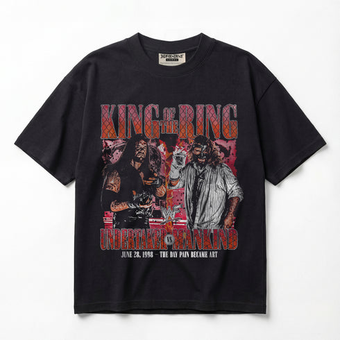 Hell in a Cell 1998 Undertaker vs. Mankind King of the Ring Premium Oversized Double-Sided T-Shirt (Unisex)