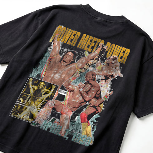 Hulk Hogan vs. Ultimate Warrior VI The Ultimate Challenge Premium Oversized Double-Sided T-Shirt (Unisex)