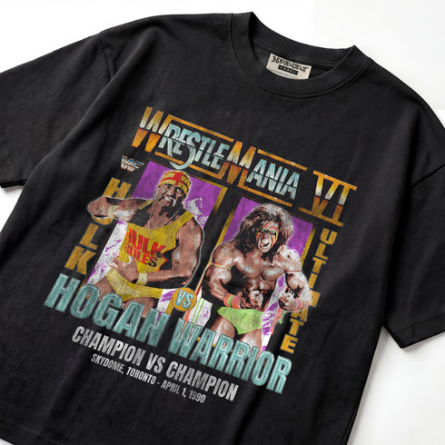Hulk Hogan vs. Ultimate Warrior VI The Ultimate Challenge Premium Oversized Double-Sided T-Shirt (Unisex)