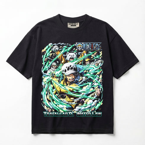One Piece Trafalgar D. Water Law Surge of the Surgeon Premium Oversized T-Shirt (Unisex)