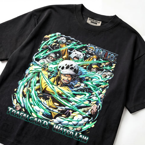 One Piece Trafalgar D. Water Law Surge of the Surgeon Premium Oversized T-Shirt (Unisex)