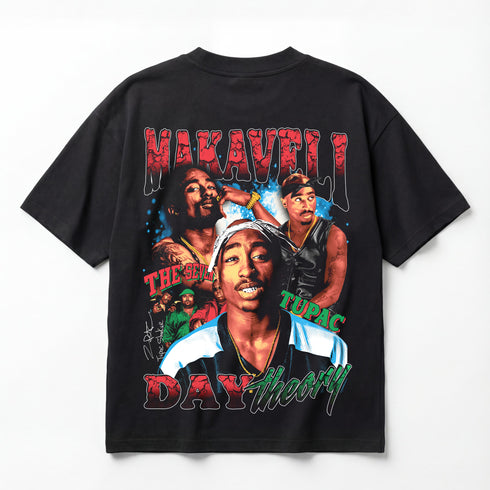 2Pac Shakur Makaveli The 7 Day Theory Premium Oversized Double-Sided T-Shirt (Unisex)